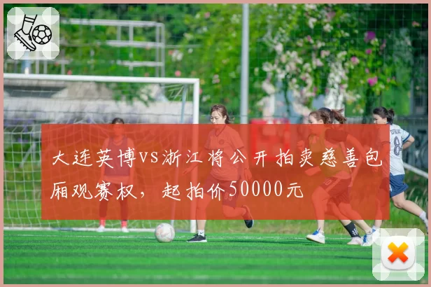 大连英博vs浙江将公开拍卖慈善包厢观赛权，起拍价50000元